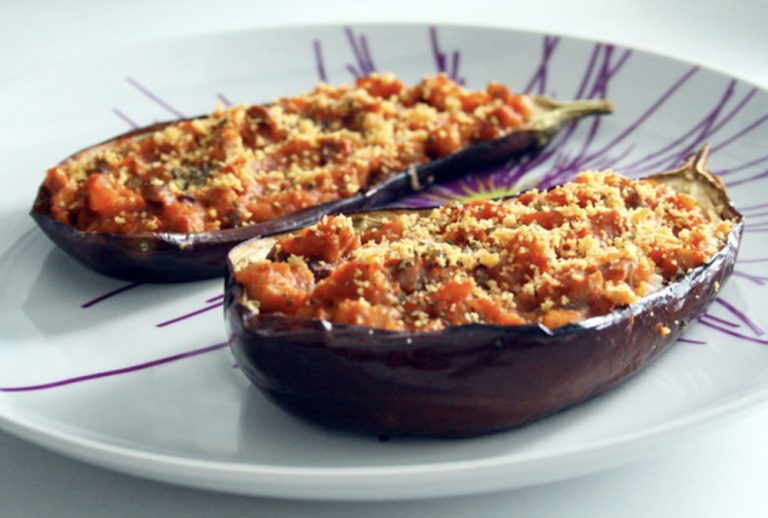 Berenjenas rellenas de carne
