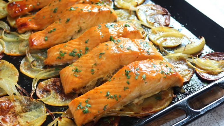 Salmón al Horno con Mostaza y Miel