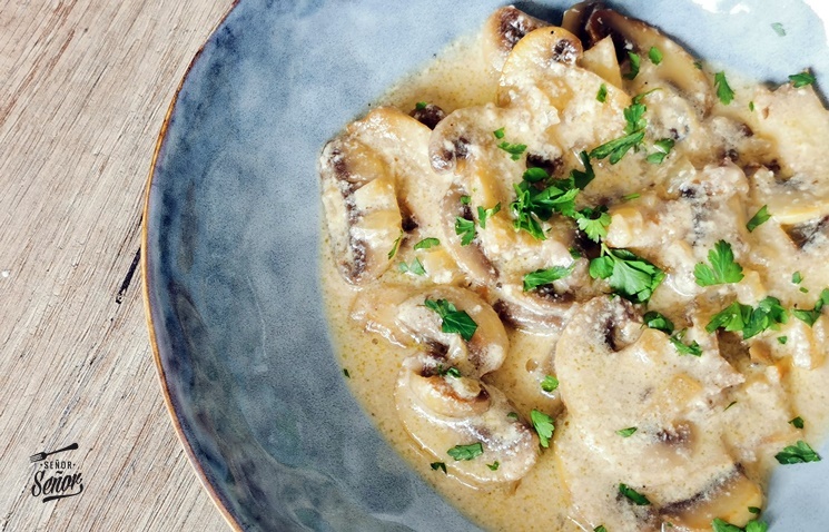 Salsa de Champiñones Cremosa y Ligera