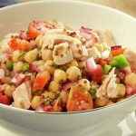 Ensalada de Garbanzos, Atún y Pimientos Asados